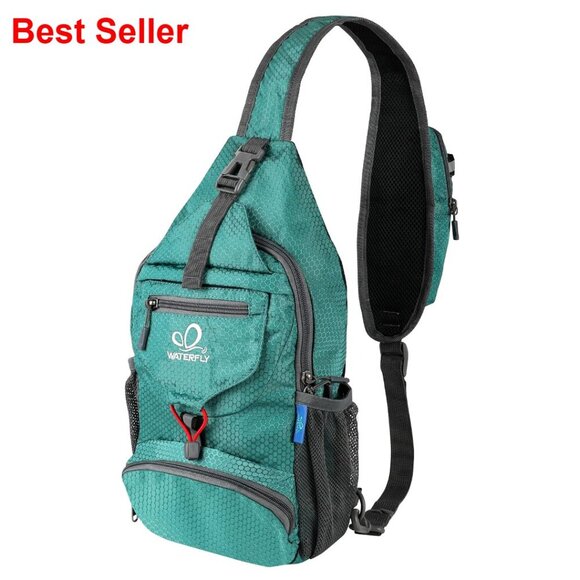 Water-Resistant Polyester Sling Backpack for Hiking Travel Daypack main image 5